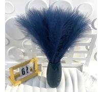 10 piezas de hierba de las pampas esponjosas de 50 cm, decoración bohemia de flores falsas para bodas, fiestas, Navidad, decoración del hogar, flores artificiales, color azul rey