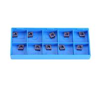 10 piezas de insertos de carburo CNC CCMT060204 VP15TF cuchillas de herramienta de torneado de torno de para procesamiento de acero inoxidable puntas de carburo duraderas