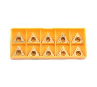10 piezas de insertos de carburo TCMT16T304 para herramientas de torneado CNC compatibles con cuchillas triangulares de acero de torno de 12 pulgadas y práctico para trabajos de acero