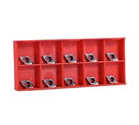 10 piezas de insertos de punta de carburo para CNC, DCGT070204 - Juego de herramientas de torneado para torno AK, adecuadas para aleaciones de aluminio y cobre; insertos de carburo