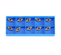 10 Piezas de Insertos de Puntas de Carburo CNC DCMT070204 Cortador de Insertos de Carburo Insertos de Fresado de Torno Inserto de Repuesto para Soporte de Herramientas de Torneado para Mecanizado