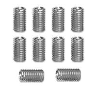 10 piezas de insertos roscados M10 a M8, vainas roscadas de acero inoxidable de 15 mm, adaptador roscado de tuerca atornillada, buche roscado de rosca, juego de reducción de rosca (M10*M8)