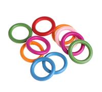 10 piezas de juguetes masticables para pájaros, anillos de madera natural, círculos de madera coloridos para pájaros, loros, columpios, juguetes de color aleatorio, disfraces de Halloween para mujeres