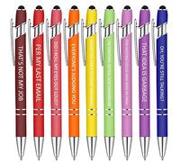 10 piezas de lápiz capacitivo sarcástico para oficina, diseño de macarrón, para oficina, color negro