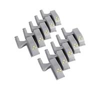 10 piezas de luz LED con sensor de bisagra, cálido/frío, armario universal, armario, armario, luz LED con bisagra para el hogar, cocina, sala de estar/dormitorio(blanco frío)