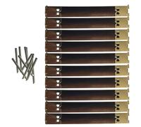 10 piezas de marco de metal con cierre de resorte, boca de metralla para asas de bolso y bolsas en color plateado, cierre de cartera de repuesto para reparación de bolsos, 11 cm, One Size