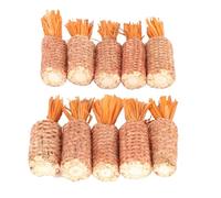 10 Piezas de Mazorca de Maíz para Hámster, Dientes en Forma de Zanahoria, Molienda de Dientes, Mazorca de Maíz de Conejo, Masticable para Hámster, Conejillo de Indias, Conejo,
