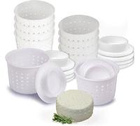 10 piezas de moldes de queso pequeño para hacer queso con seguidor de 300 ml - Kit de cesta para hacer queso cheddar - Suministros caseros para hacer queso - Moldes para queso fresco Casero