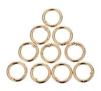 10 Piezas de Mosquetón de Resorte Redondo Mosquetón O Anillo de Clip de Resorte de Gatillo Llavero Hebilla de Clip de Presión Gancho Diy Accesorios para Bolso de Mano Correa de