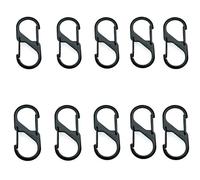 10 Piezas de Mosquetón en Forma de S, 30mm Acero Inoxidable Mosquetón S Llavero Set Doble Primavera Clip Mini Metal Bloqueo Hebilla Clip para Deportes al Aire Libre