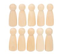 10 Piezas de Muñeca de Madera con Clavija de 75 Mm Segura, Suave Artesanía de Bricolaje para Niños, Mejora las Habilidades Prácticas Muñeca de Madera Accesorios de Bricolaje