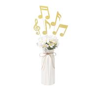 10 piezas de notas musicales, centros de mesa, decoración de fiesta dorada, notas musicales
