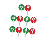 10 piezas de paletas de votación para el aula con pulgar hacia arriba, para el aula, sí, no palas, suministros para el aula, pala falsa verdadera para subastas