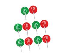 10 piezas de paletas de votación para el aula con pulgar hacia arriba, para el aula, sí, no palas, suministros para el aula, pala falsa verdadera para subastas