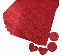 10 piezas de papel de esponja de 2 mm, papel de espuma con brillo, destello dorado, hojas de papel de espuma EVA para manualidades, hojas de papel para bricolaje, 20x30cm, rojo