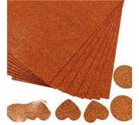10 piezas de papel de esponja de 2 mm, papel de espuma con brillo, hojas de papel de espuma EVA para manualidades doradas, hojas de papel para bricolaje, 20x30cm, naranja