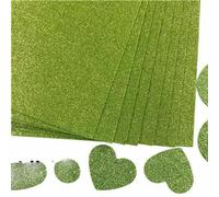 10 piezas de papel de esponja de 2 mm, papel de espuma con brillo, hojas de papel de espuma EVA para manualidades doradas, hojas de papel para bricolaje, 20x30cm, verde claro