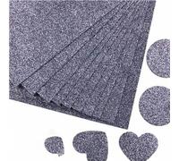 10 piezas de papel de esponja de 2 mm, papel de espuma con brillo, hojas de papel de espuma EVA para manualidades doradas, hojas de papel para bricolaje, 20x30cm, plateado