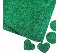 10 piezas de papel de esponja de 2 mm, papel de espuma con brillo, hojas de papel de espuma EVA para manualidades doradas, hojas de papel para bricolaje, 20x30cm, verde