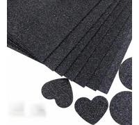 10 piezas de papel de esponja de 2 mm, papel de espuma con brillo, hojas de papel de espuma EVA para manualidades doradas, hojas de papel para bricolaje, 20x30cm, negro