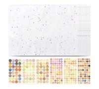 10 piezas de papel de seda blanco, 6 piezas de pegatinas para sellar, papel de regalo con lentejuelas, papel de regalo para ramos