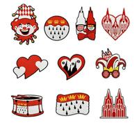 10 Piezas De Parches Rojos De Planchado, Parches Creativos De Tela De Dibujos Animados, Parches Divertidos para Parches para Jugar Ropa, Ropa De Ropa De Bricolaje Y Accesorios De Bordado.