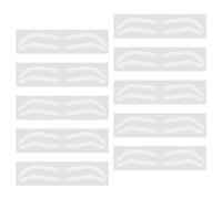 10 piezas de pegatinas personalizables de guía de cejas blancas plantillas de pegamento impermeable para palos sin defectos formas plantillas adhesivas para cejas para principiantes