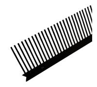 10 peines de ventilación de canalón de 100 mm x 1 m, para ventilación de canalones