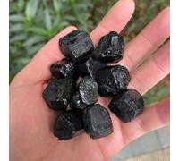 10 Piezas de Pequeñas Turmalinas Negras Naturales, Gemas Sintéticas , Decoración para Acuarios, Piedras para el Hogar, Piedras Decorativas Navideñas