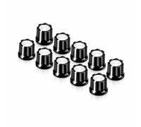 10 Piezas de Perilla de Volumen Cono de Revestimiento de Metal Negro Potenci¨®Metro Giratorio Tapa de la Perilla de Control Ajustable para Guitarra el¨¦ctrica en Forma de D Bajo