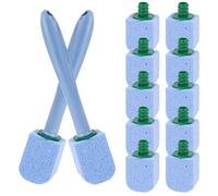 10 piezas de piedra pómez, 2 asas y 10 piedras de limpieza, eficaz piedra de limpieza contra la cal persistente y la piedra de orina, para baño y cocina, color azul