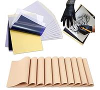 10 piezas de piel Sintetica Tatuaje y 20 piezas de papel calco Transfer Tattoo, Rayyl - Set con accesorios para artistas de tatuaje
