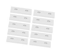 10 piezas de placa plana de aluminio para unión, placa de refuerzo de conexión con 2 orificios, herramienta de conexión vertical para estructuras de marcos de aluminio con (2020)