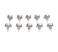 10 piezas de potenciómetro para guitarra, eje de 18 mm, 25 kΩ, métrico para bajo, potenciómetros M8 para guitarra eléctrica de bajo, para control de volumen y tono, con carcasa (Lo juro)