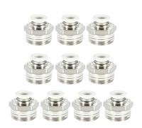 10 piezas de racores neumáticos blancos PT1/2 de conexión rápida, conexión de tubo de 8mm x rosca exterior de 20mm Herramientas neumáticas de conexión rápida. Racores para mangueras neumáticas.