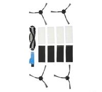 10 piezas de repuesto para aspiradora Vactidy Nimble T6 Robot Partes de repuesto, 4 cepillos laterales + 1 cepillo de rollo + 4 filtros de aspiradora + 1 cepillo de limpieza