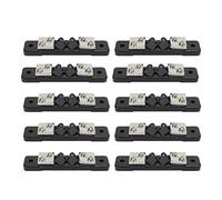 10 Piezas de Resistor Shunt para amperímetro de Corriente Continua, Shunt de medidor de Corriente de 75 mV para amperímetros Digitales y analógicos, Shunt de precisión de aleación (10A)