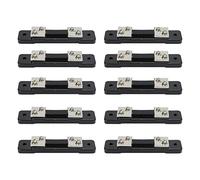 10 Piezas de Resistor Shunt para amperímetro de Corriente Continua, Shunt de medidor de Corriente de 75 mV para amperímetros Digitales y analógicos, Shunt de precisión de aleación (50A)