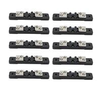 10 Piezas de Resistor Shunt para amperímetro de Corriente Continua, Shunt de medidor de Corriente de 75 mV para amperímetros Digitales y analógicos, Shunt de precisión de aleación (15A)