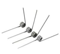 10 piezas de resorte de torsión de 0,7 mm de diámetro de alambre 304SUS tipo V, resorte de torsión en forma de V, rotación de 60 a 90 grados, rebote automático(0.7mm(60°)/2.1mm(3 laps),9.0mm)