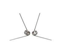 10 piezas de resorte torsión giratorio a la izquierda 0,3 mm diámetro, ángulo 60°, 65 MN, tipo V, acero, exterior: 2 mm-5, longitud: 3-9 vueltas(7 Turns,3.5mm(Left rotation))