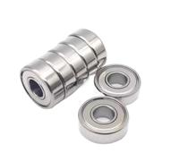 10 piezas de rodamientos de bolas de ranura profunda en miniatura 604 605 606 607 608 609 623 624 625 626 627 628 629 635 636 637 638 639 ZZ 2RS(10PCS_607 2RS 7X19X6MM)