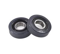 10 piezas de rodillos recubiertos de PU de 40 mm de diámetro exterior con rodamientos 6002RS PU600240-12 rodamientos de goma blanda poleas de rueda de poliuretano de 15x40x12 mm