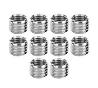 10 piezas de rosca insertos de hardware sujetador interior M6 * 1,0 exterior M8 * 1,25 longitud 6 MM macho hembra tuerca reductora herramienta de reparación de hardware de acero inoxidable