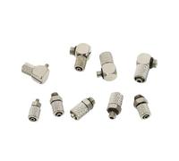 10 piezas de rosca macho M3 M4 M5 M6 for tubo de aire de 3 mm, 4 mm y 6 mm de diámetro exterior, conector de tubo neumático, tornillo pasante, ajuste rápido, unión rápida(PL6-M3)