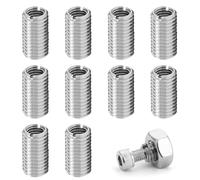 10 piezas de rosca, tuercas roscadas, helicoil m6, acero inoxidable, rosca, insertos roscados, reparación de tornillos M8, tuercas de impacto, juego de reparación de rosca (M8 a M6 x 15 mm)