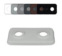 10 Piezas de rosetas dobles para tuberias de calefaccion, gris, negro, marron, tamaños de 15mm a 21,3mm, embellecedor, cubre tubos radiador, tapa, polipropileno gris (15mm, RAL 7035)