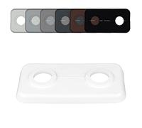 10 Piezas de rosetas dobles para tuberias de calefaccion, tamaños de 12mm a 21,3mm embellecedor, cubre tubos radiador, tapa, polipropileno blanco (17mm)