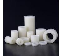 10 Piezas de Separador Espaciador Redondo ABS M3 M4 M5 de Nailon Blanco sin Rosca, arandela de separación Hueca Redonda(7 x 4 x 14mm)