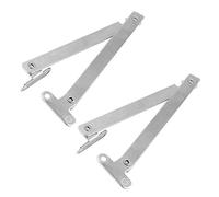 10 piezas de soporte de elevación de puerta de armario de armario, soporte de sujeción de bisagra de palanca de dos pliegues de metal, soporte de hasta 15 kg, durabilidad fuerte, fácil transporte